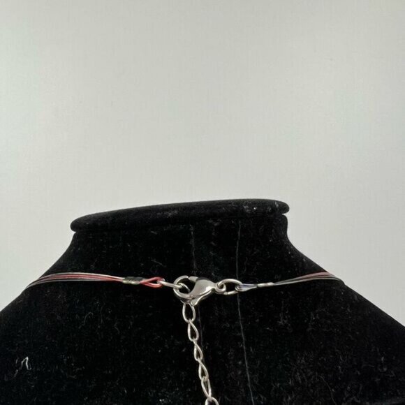 Vintage Resin Art Glass Clasp Closure Necklace Statement Piece - Picture 3 of 15